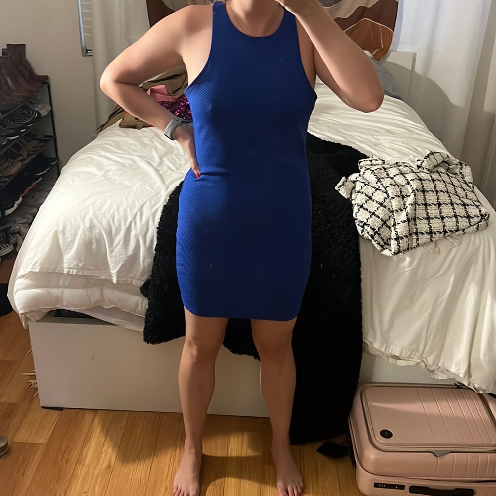 Blue mini dress
